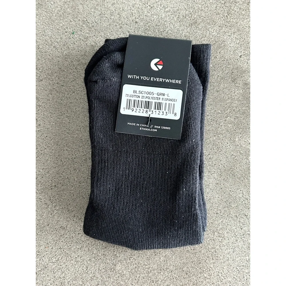 Ethika Boys Crew Socks 4 Pair Bundle Black Blue Green White Yellow Size L 2-5.5